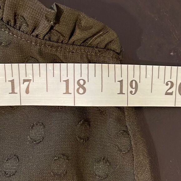 Loft Women's Ruffle Tank Blouse Sleeveless‎ Top Casual Summer Olive Green Petite - Picture 7 of 8